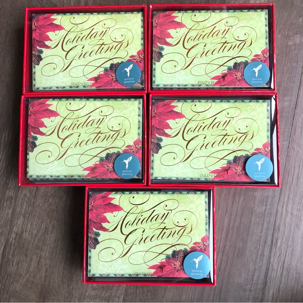 Papyrus Holiday Greeting Cards - Red and Green